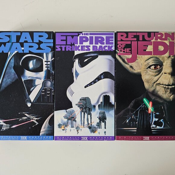 Star Wars Trilogy VHS 1977 1980 1983 - Mark Hamill, Harrison Ford, Carrie Fisher - Picture 3 of 8